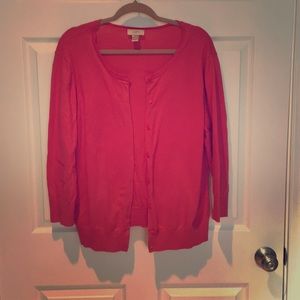 Loft XL pink cardigan